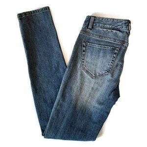Joe Fresh Ultra Slim Distressed Low Rise Jeans Womens Size 00 Blue